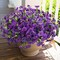 12 Bundles Faux Morning Glory – UV Resistant Artificial Flowers for Outdoor Porch & Yard Decor